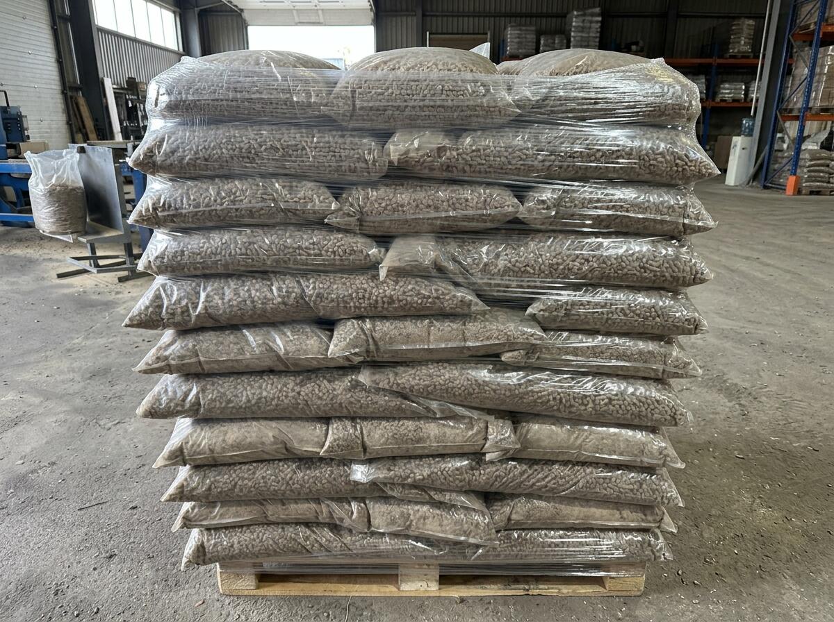 Paleta Pellet drzewny — worki 25 kg